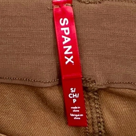 NWT Spanx Stretch Twill High Rise Cargo Skinny Pants in Honey Glow - Picture 5 of 6